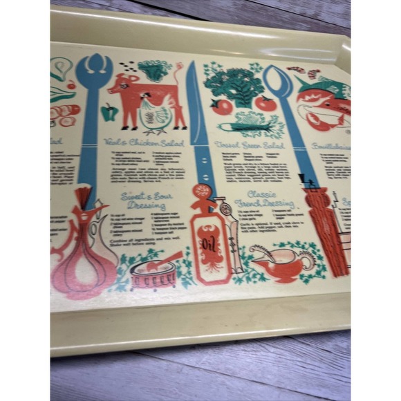Waverly Products - Vintage Rare Drink Tray Salad Dressing...